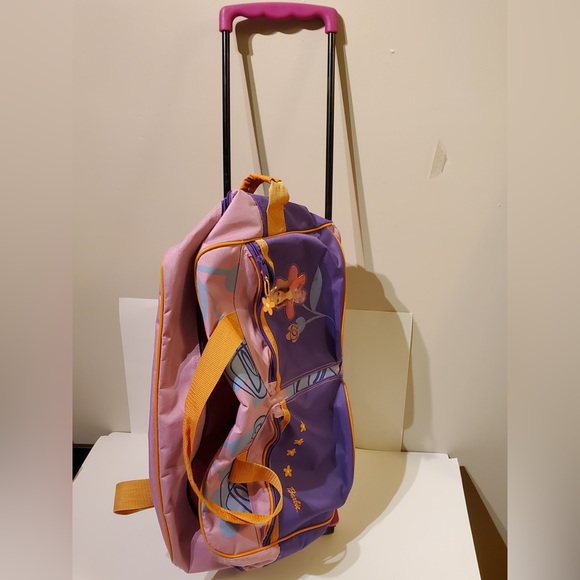 90s BARBIE purple and pink rolling travel tote bag book bag dance bag - Picture 2 of 16